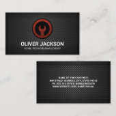 Wrench Icon | Perforated Mesh Visitenkarte (Vorne/Hinten)