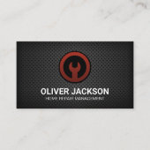 Wrench Icon | Perforated Mesh Visitenkarte (Vorderseite)