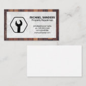 Wrench Logo | Holzkappen Visitenkarte (Vorne/Hinten)