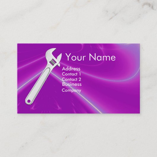 WRENCH METAL MECHANICES,PLUMBERS MONOGRAM VISITENKARTE (Vorderseite)