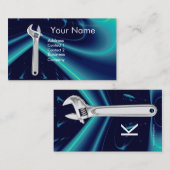 WRENCH METAL MECHANICES,PLUMBERS MONOGRAM VISITENKARTE (Vorne/Hinten)