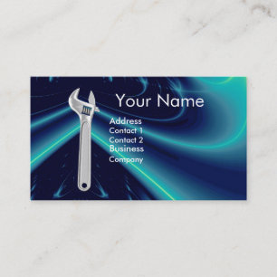 WRENCH METAL MECHANICES,PLUMBERS MONOGRAM VISITENKARTE