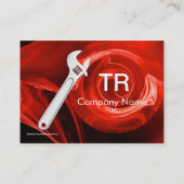 WRENCH METAL MECHANICES,PLUMBERS MONOGRAM VISITENKARTE (Rückseite)