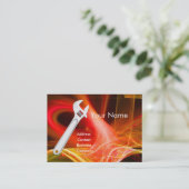 WRENCH METAL MECHANICES,PLUMBERS Monogramm Visitenkarte (Stehend Vorderseite)