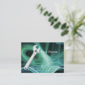 WRENCH METAL MECHANICES,PLUMBERS Monogramm Visitenkarte (Stehend Vorderseite)