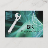 WRENCH METAL MECHANICES,PLUMBERS Monogramm Visitenkarte (Rückseite)