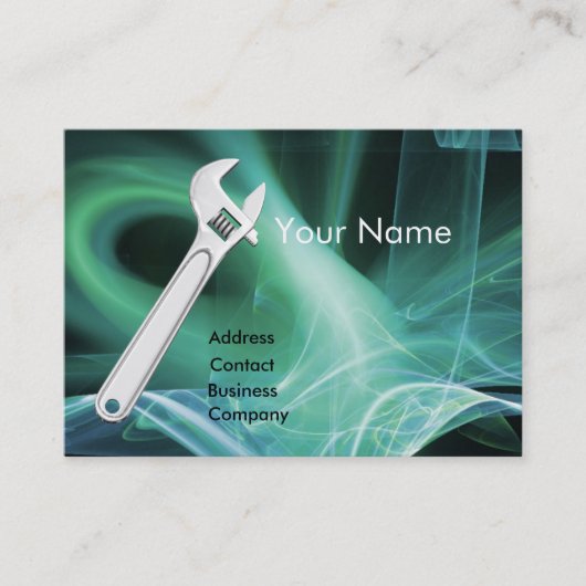 WRENCH METAL MECHANICES,PLUMBERS Monogramm Visitenkarte (Vorderseite)