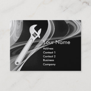 WRENCH METAL MECHANICS,PLUMBERS Gold Metallic Visitenkarte