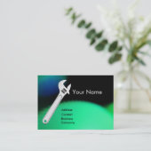 WRENCH METAL MECHANICS,PLUMBERS Monogramm Pearl Visitenkarte (Stehend Vorderseite)