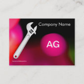 WRENCH METAL MECHANICS,PLUMBERS Monogramm Pearl Visitenkarte (Rückseite)