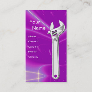 WRENCH METAL MECHANICS,PLUMBERS VISITENKARTE