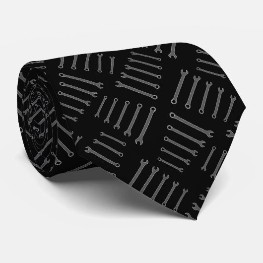 Wrench Set, Black Neck Tie Krawatte (Gerollt)