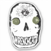 Wrenchcat Skully Sticker (Vorderseite)