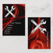 WRENCHEN METALLMECHANIKEN,PLUMBERS Pearl Paper Visitenkarte (Vorne/Hinten)