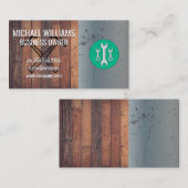 Wrenches | Holzrahmen | Metallisch gekratzt Visitenkarte (Vorne/Hinten)