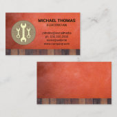 Wrenches | Leder | Holzschnitt Visitenkarte (Vorne/Hinten)