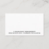 Wrenches | Metallic | Autodiagramm Visitenkarte (Rückseite)