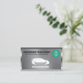 Wrenches | Metallisch | Auto-Reparatur-Logo Visitenkarte (Stehend Vorderseite)