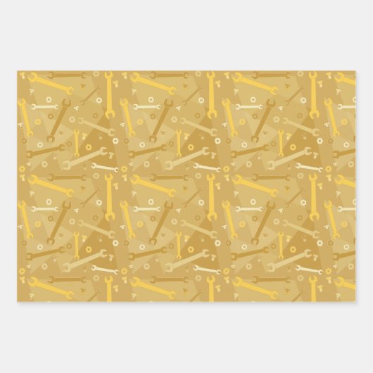 Wrenches, Nuts und Bolzen Geschenkpapier Set (Vorderseite 2)