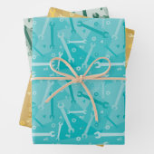 Wrenches, Nuts und Bolzen Geschenkpapier Set (Beispiel)