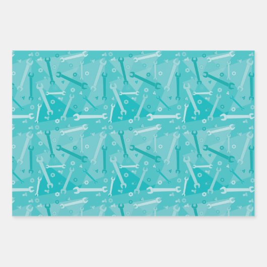 Wrenches, Nuts und Bolzen Geschenkpapier Set (Vorderseite)