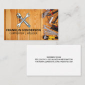 Wrenches | Tools auf Holztisch Visitenkarte (Vorne/Hinten)