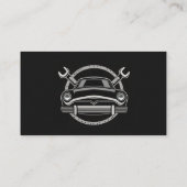 Wrenches Vintage Car Auto Mechanik Visitenkarte (Rückseite)