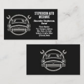 Wrenches Vintage Car Auto Mechanik Visitenkarte (Vorne/Hinten)