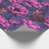 Wrens im Anemonengarten Geschenkpapier (Ecke)