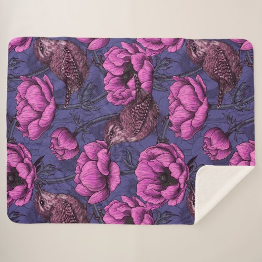 Wrens im Anemonengarten Sherpadecke (Vorderseite (Horizontal))