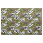 Wrens im weißen Anemonengarten Stoff (Yard (91,4 cm))