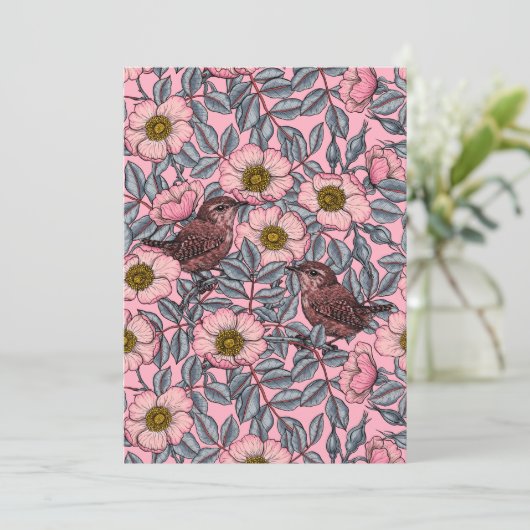 Wrens in den Rose (Stehend Vorderseite)