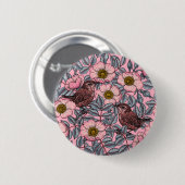 Wrens in den Rose Button (Vorne & Hinten)