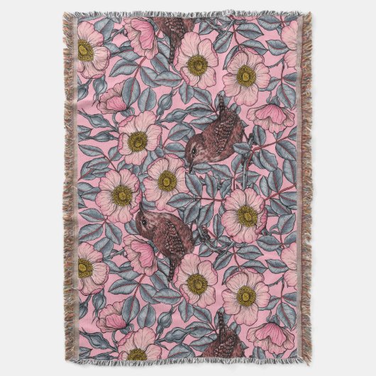 Wrens in den Rose Decke (Vorderseite Vertikal)