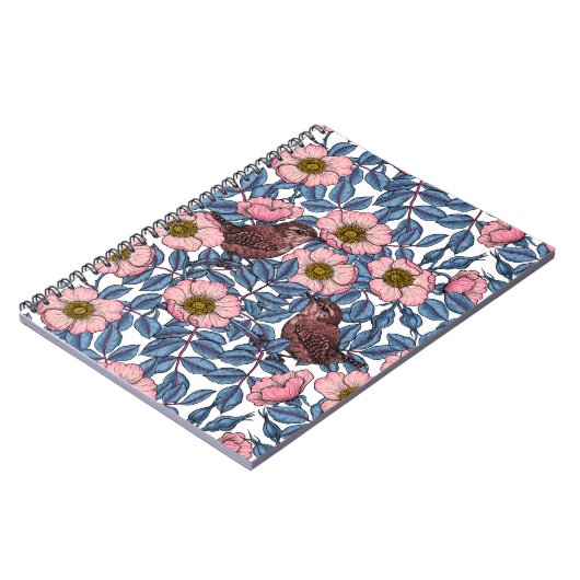 Wrens in den Rose Notizblock (Linke Seite)