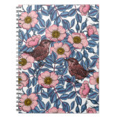 Wrens in den Rose Notizblock (Vorderseite)