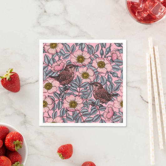 Wrens in den Rose Serviette (Beispiel)