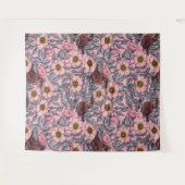 Wrens in den Rose Wandteppich (Vorderseite (Horizontal))