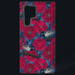 Wrens in den Volkswirtschaften Samsung Galaxy Hülle<br><div class="desc">Vector nahtlose Muster aus von Hand gezeichnet Märchen und Pfennigfugen. Blau und Rot.</div>
