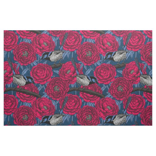 Wrens in den Volkswirtschaften Stoff (Fat Quarter (45,7 x 55,9 cm))