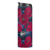 Wrens in der roten Pfennigfuchtel Thermosbecher (Nach rechts gedreht)