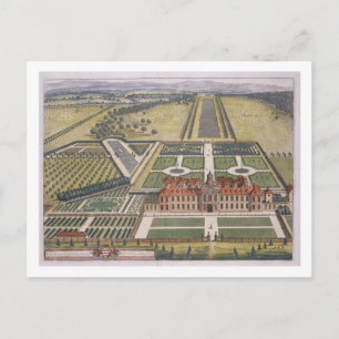 Wrest House in Bedfordshire, graviert von Johannes Postkarte
