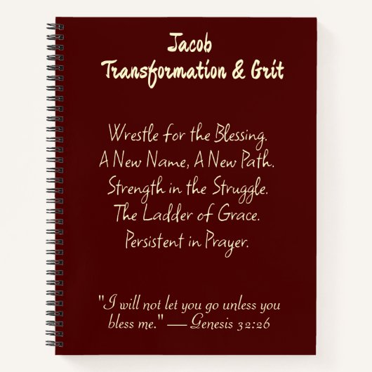 Wrestle for the Blessing" Christian Prayer Journal Notizblock (Vorderseite)