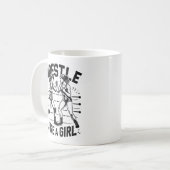 Wrestle Like A Girl, Fighter Lady, Feminist Power Kaffeetasse (Vorderseite Links)