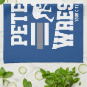 Wrestler ADNAME School Athlete Wrestling Team Geschirrtuch (Gefaltet)