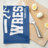 Wrestler ADNAME School Athlete Wrestling Team Geschirrtuch (Viertel Falte)