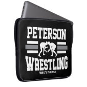 Wrestler ADNAME School Athlete Wrestling Team Laptopschutzhülle (Vorne Rechts)