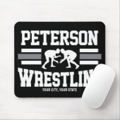 Wrestler ADNAME School Athlete Wrestling Team Mousepad (Mit Mouse)