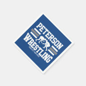 Wrestler ADNAME School Athlete Wrestling Team Serviette (Ecke)