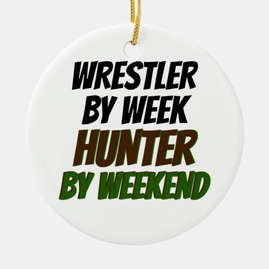 Wrestler by Weekend Hunter by Weekend Keramik Ornament (Vorne)